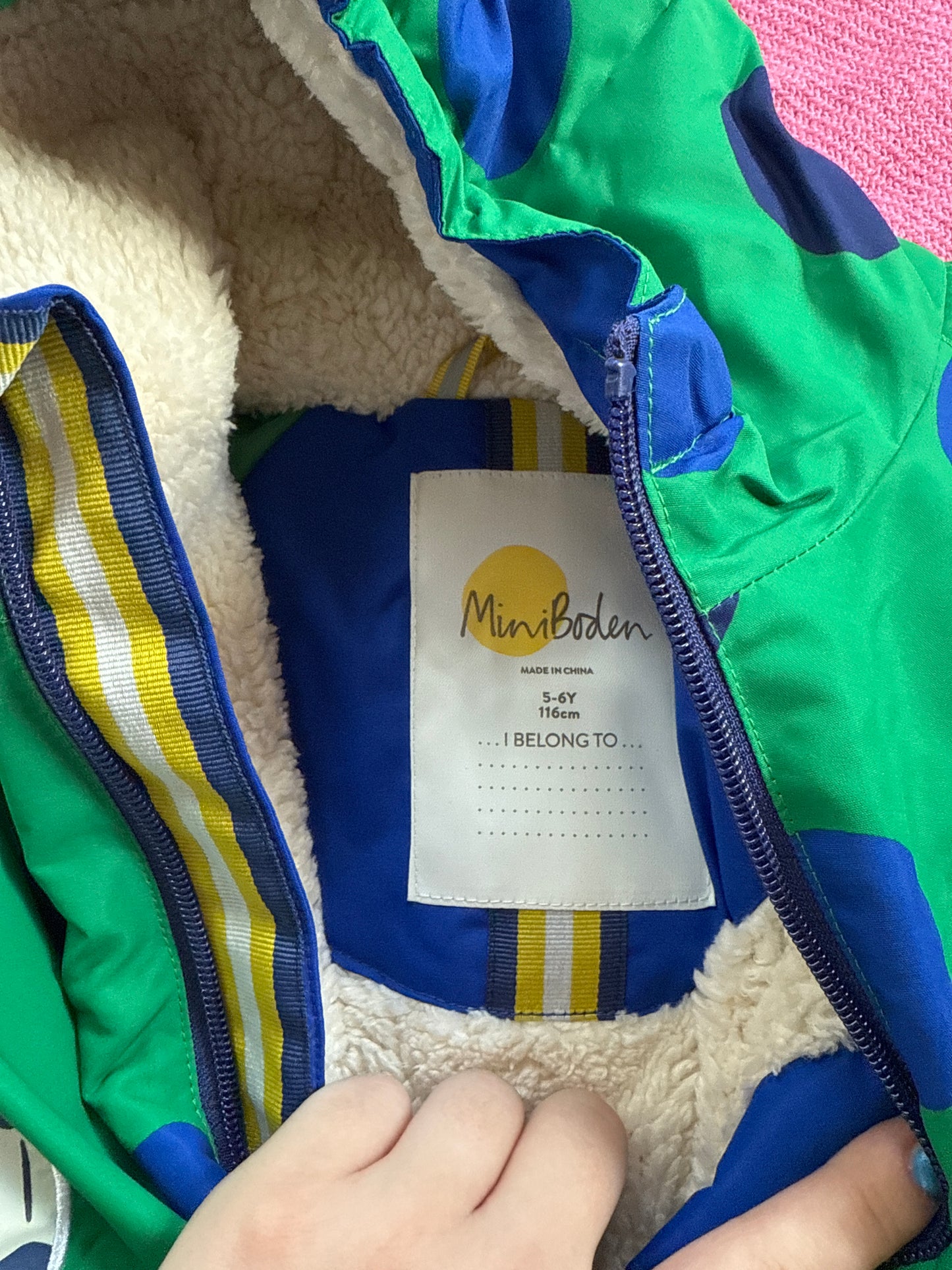 Mini Boden Football Coat 5-6