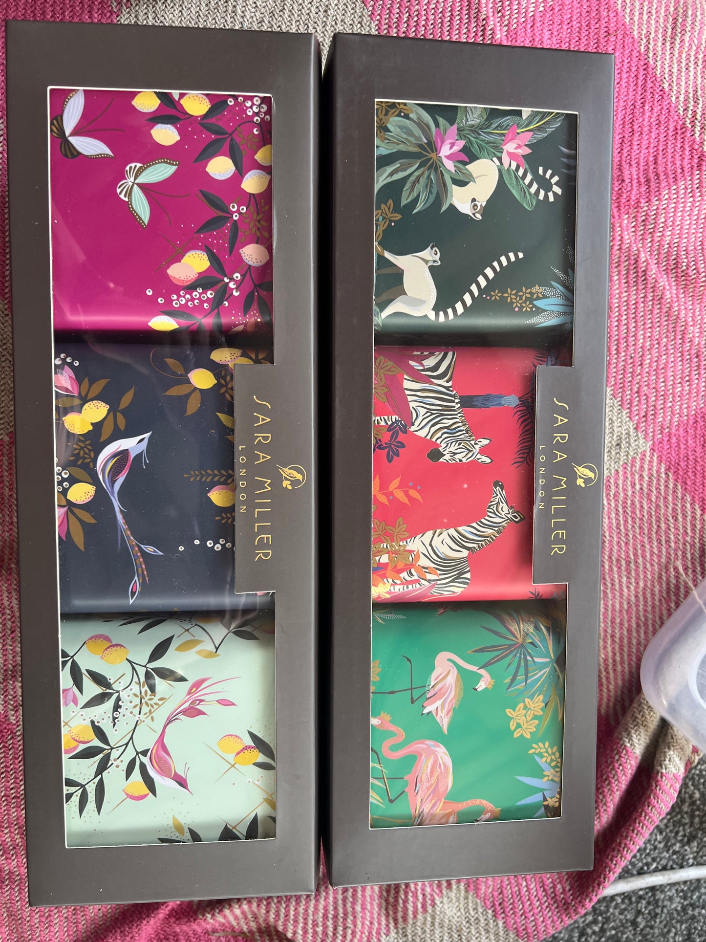 Sara Miller Set of 3 Square Tin