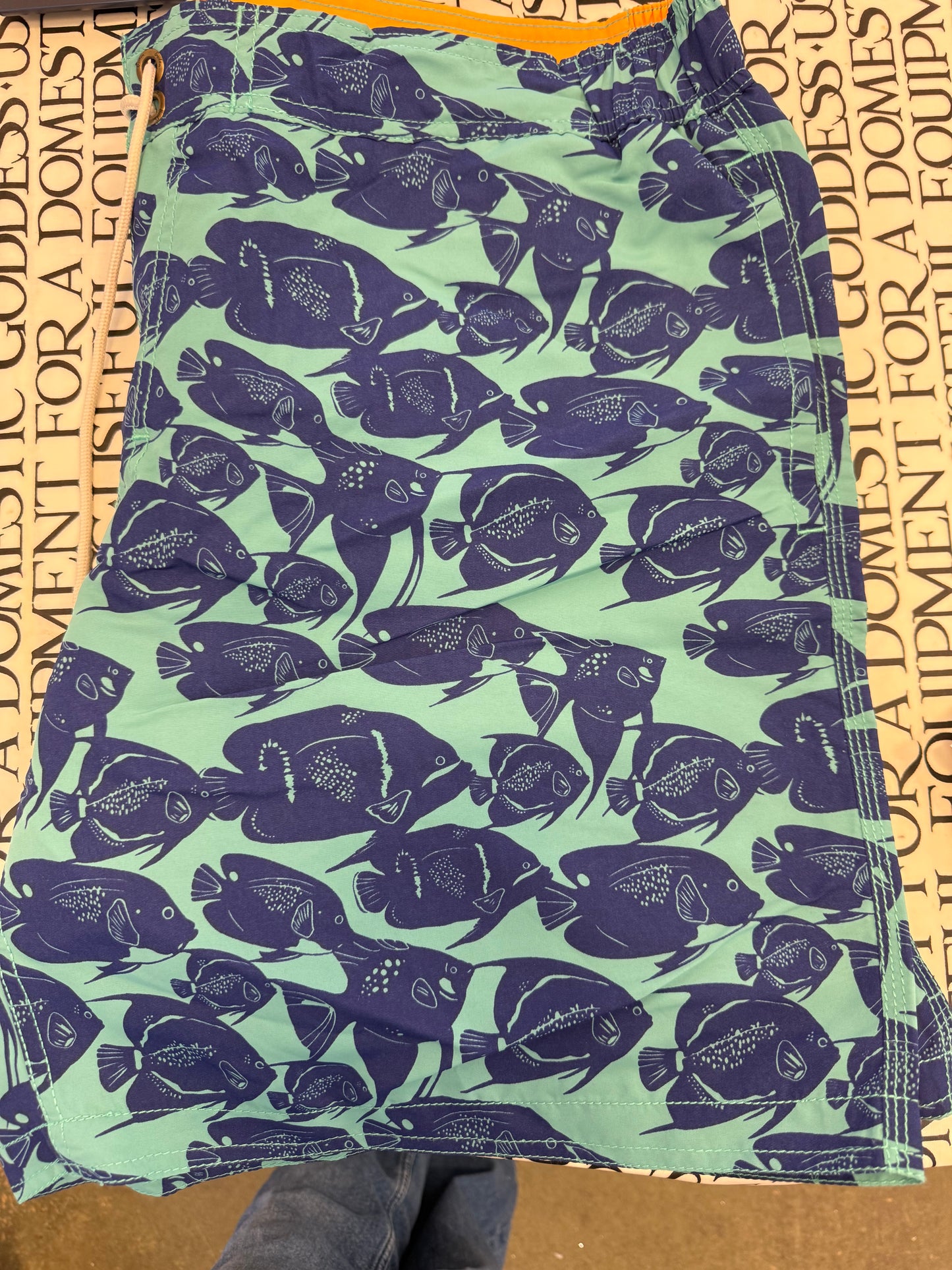 Boden Mens Fish Swim Shorts 42