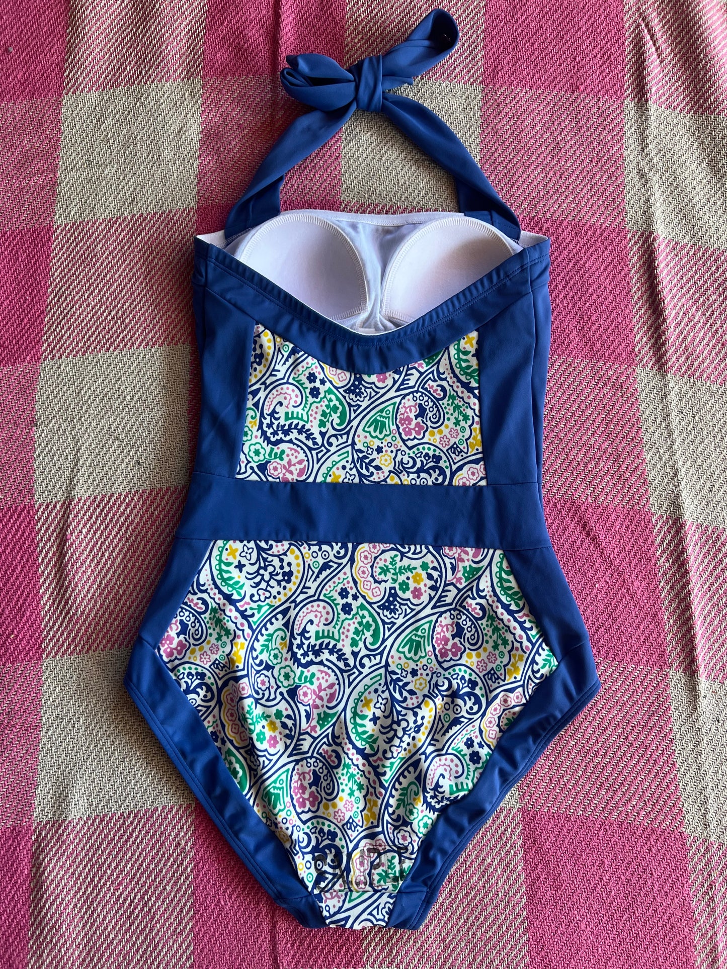 Boden Santorini Swimsuit Blue Paisley