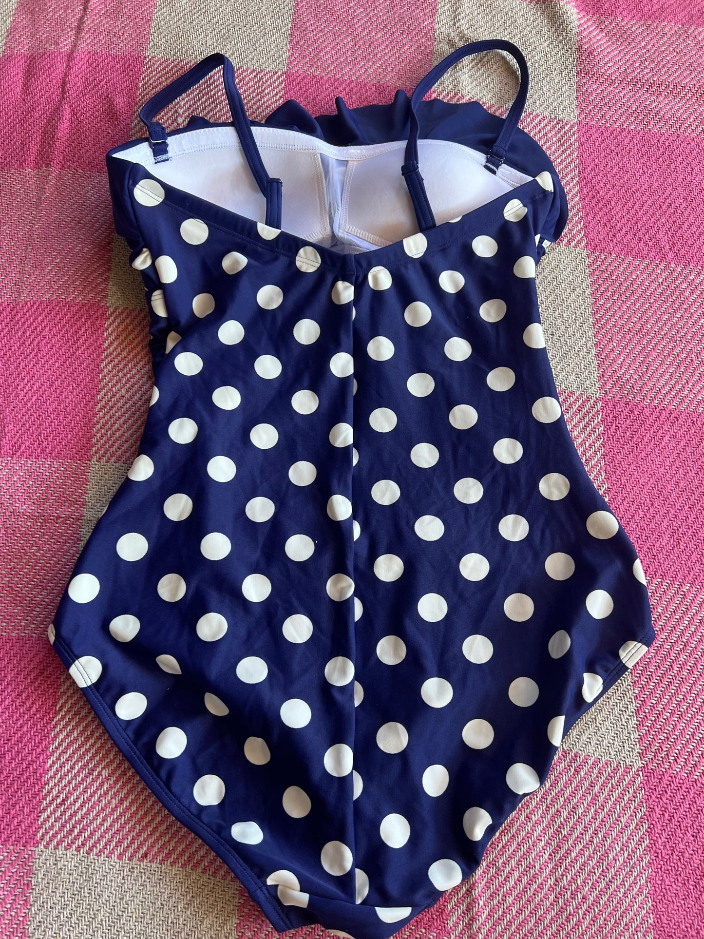 Boden Swimsuit Dark Blue Polka