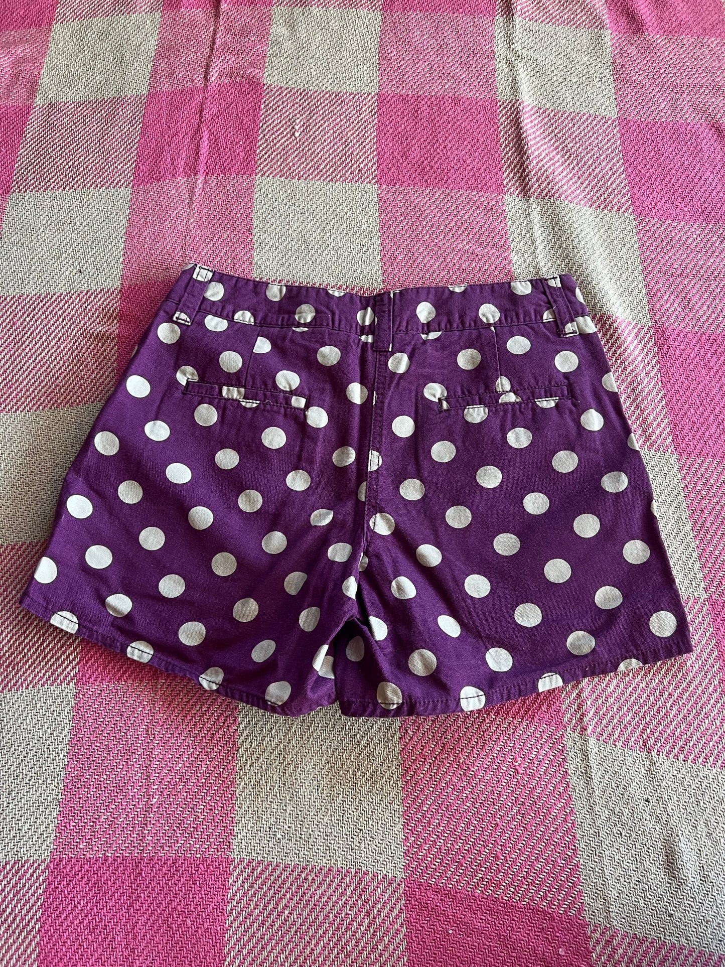 Boden Demin Purple Spot Shorts