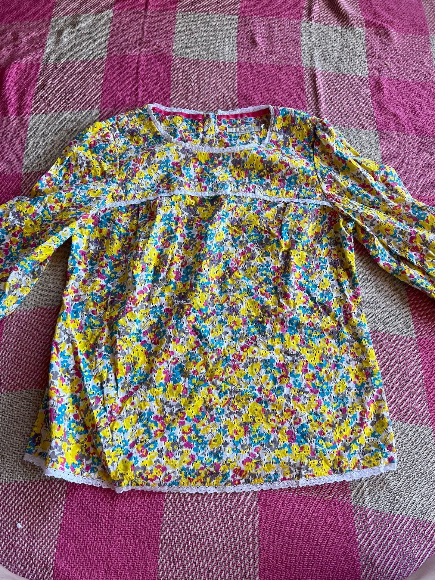Boden Yellow Floral Top