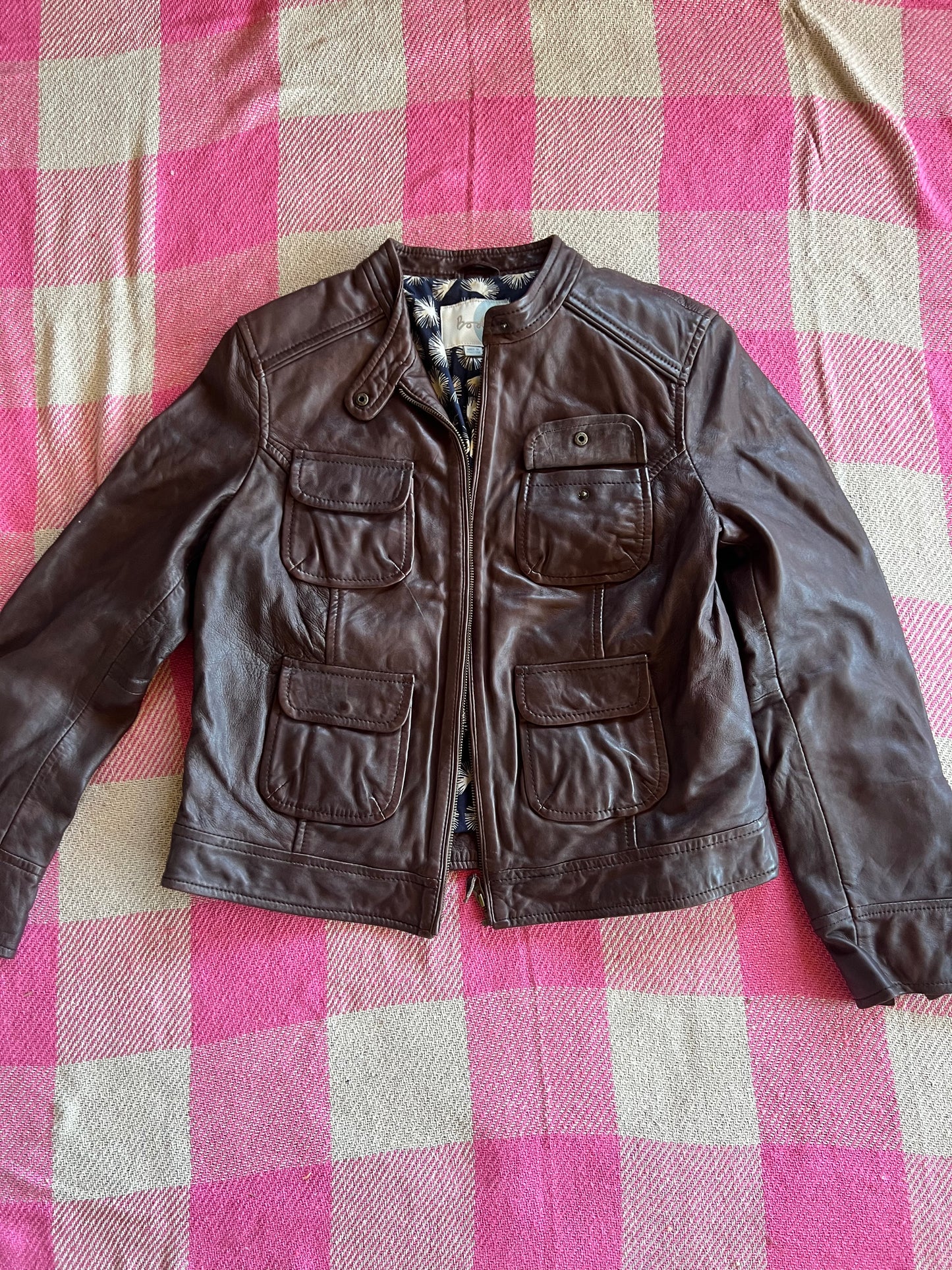 Boden Brown Leather Jacket