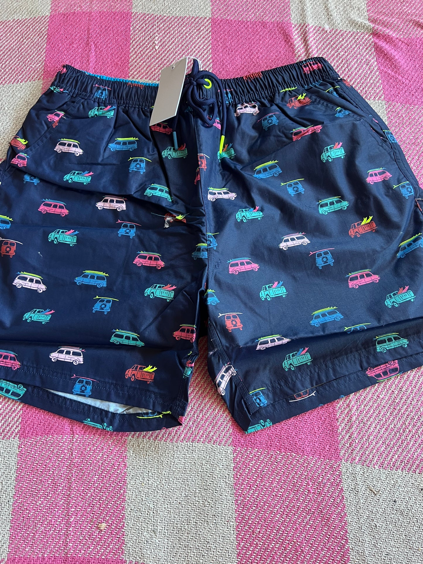 Boden Mens Swimming Shorts Cars
