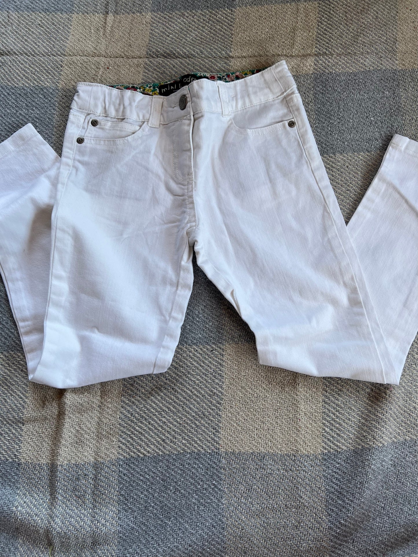 Mini Boden White Jeans