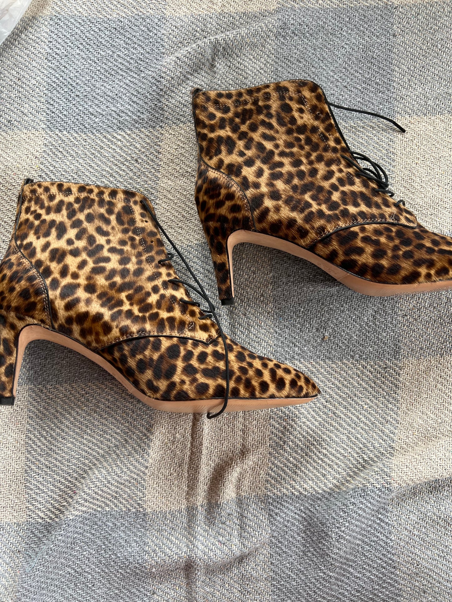 Boden Snow Leopard Alexis Heel Boots