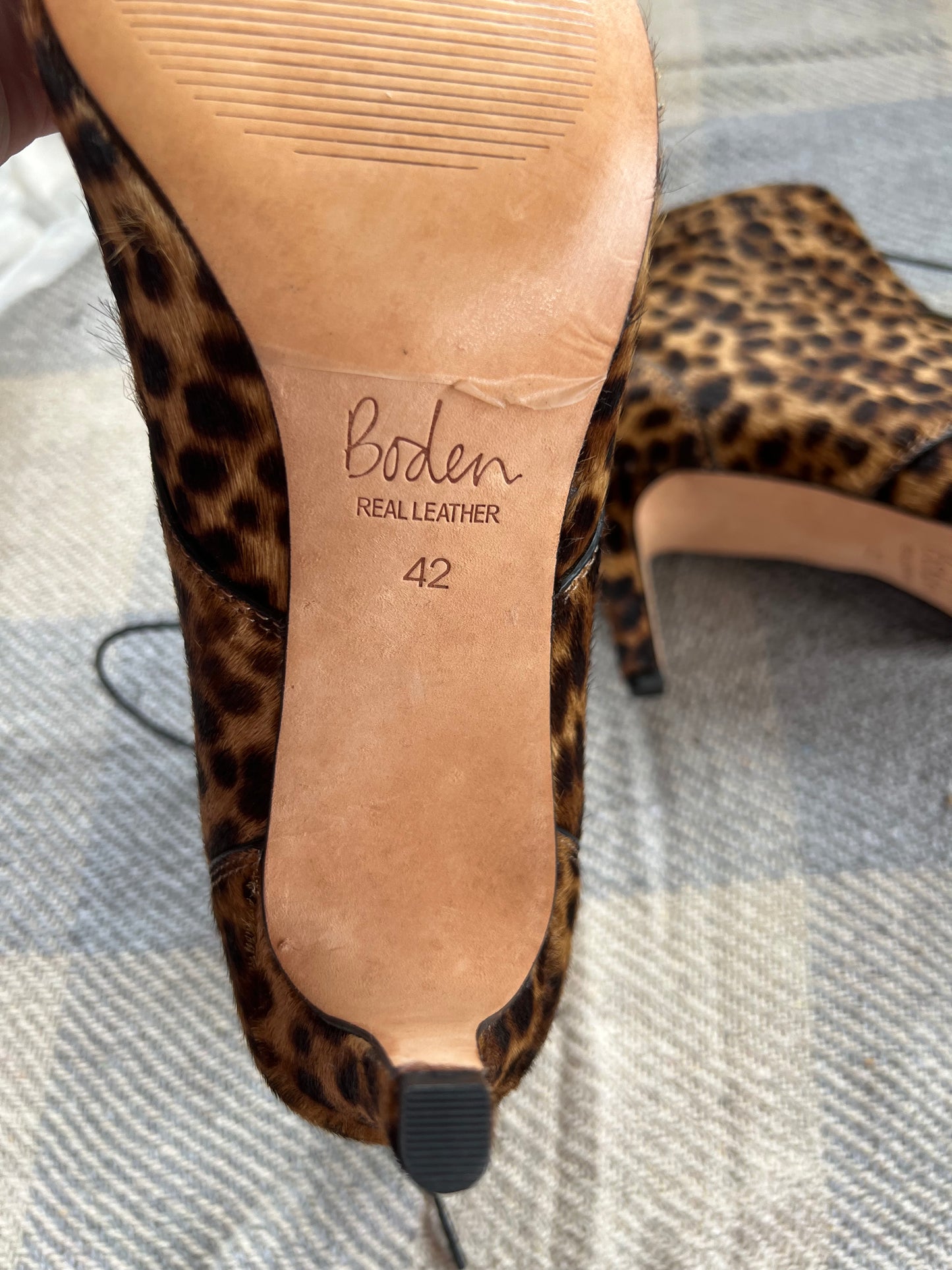 Boden Snow Leopard Alexis Heel Boots