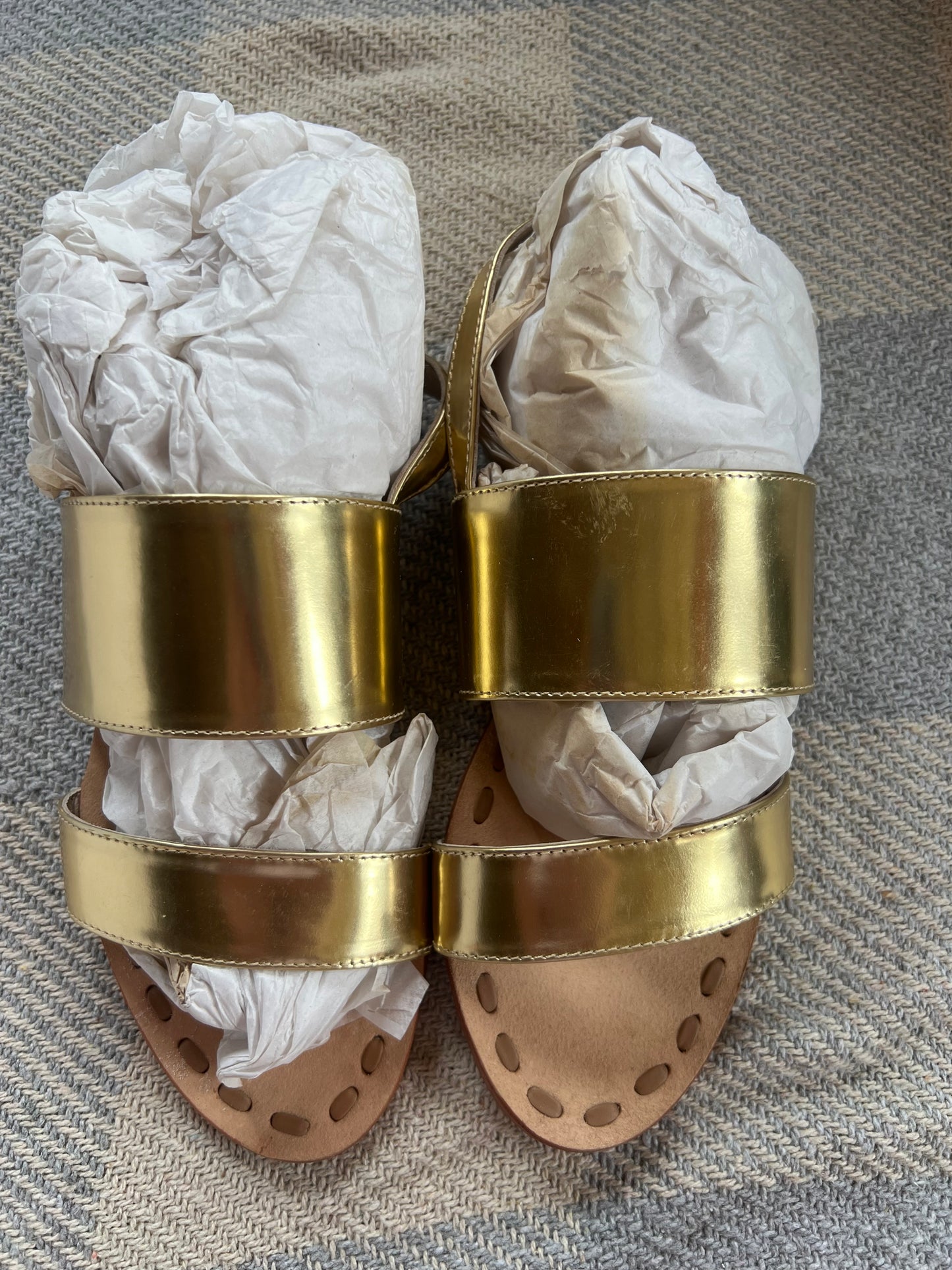 FAULTY Mini Boden Gold Sandals