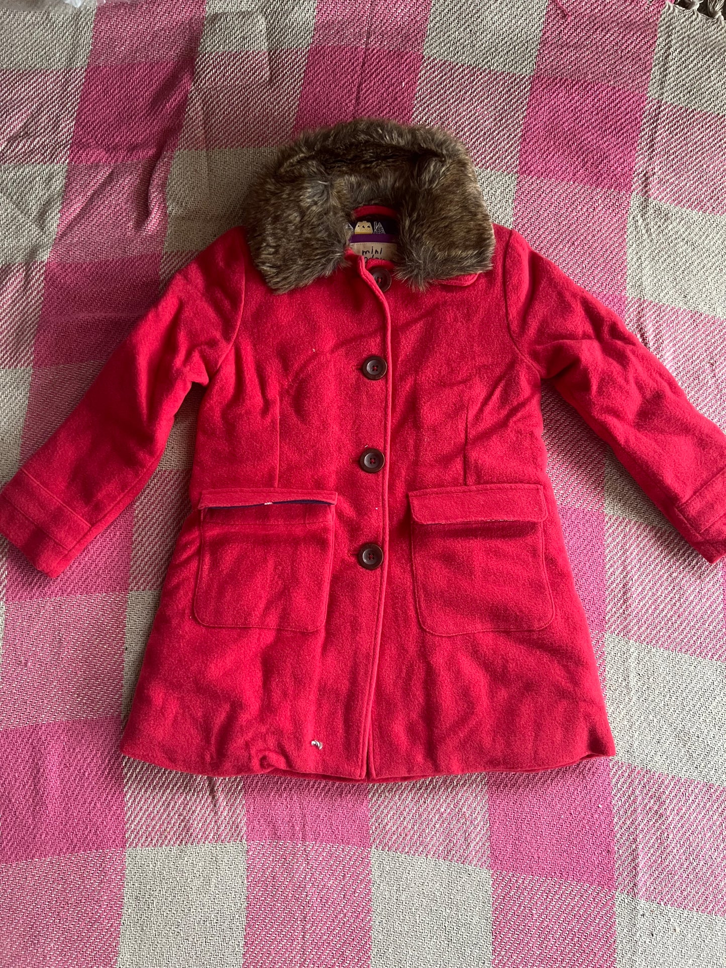 Mini Boden Red Coat