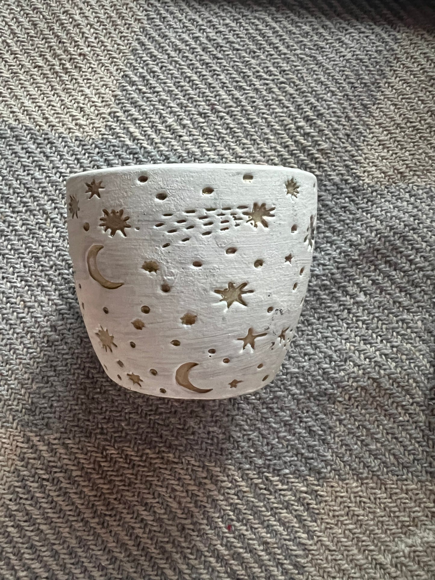 St Eval Starry Ceramic Pot Candle