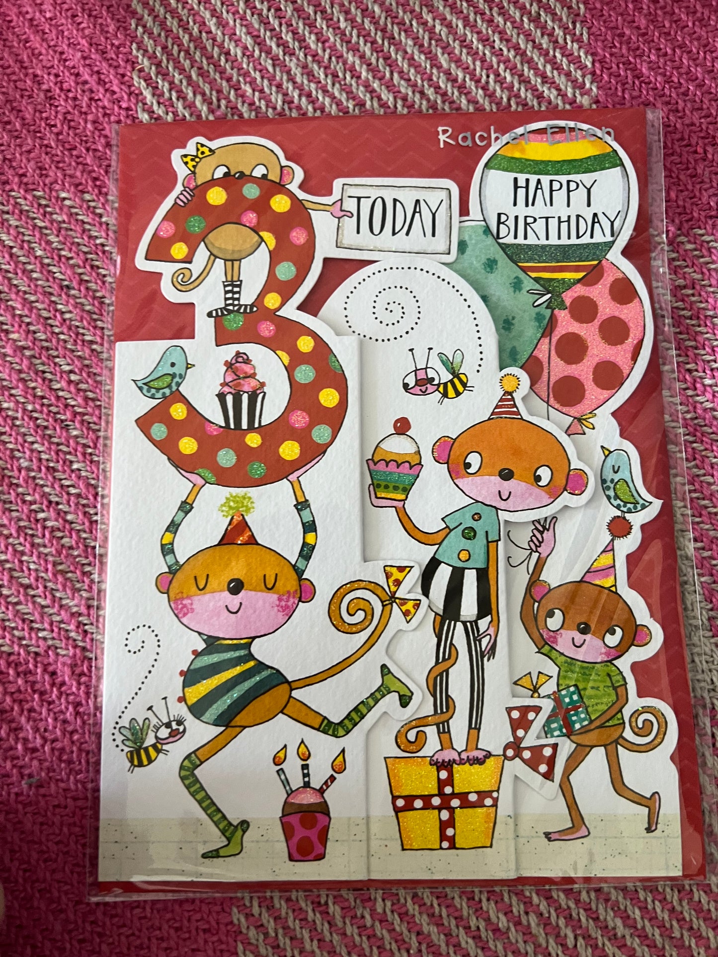Rachel Ellen Number Birthday Card 1-5