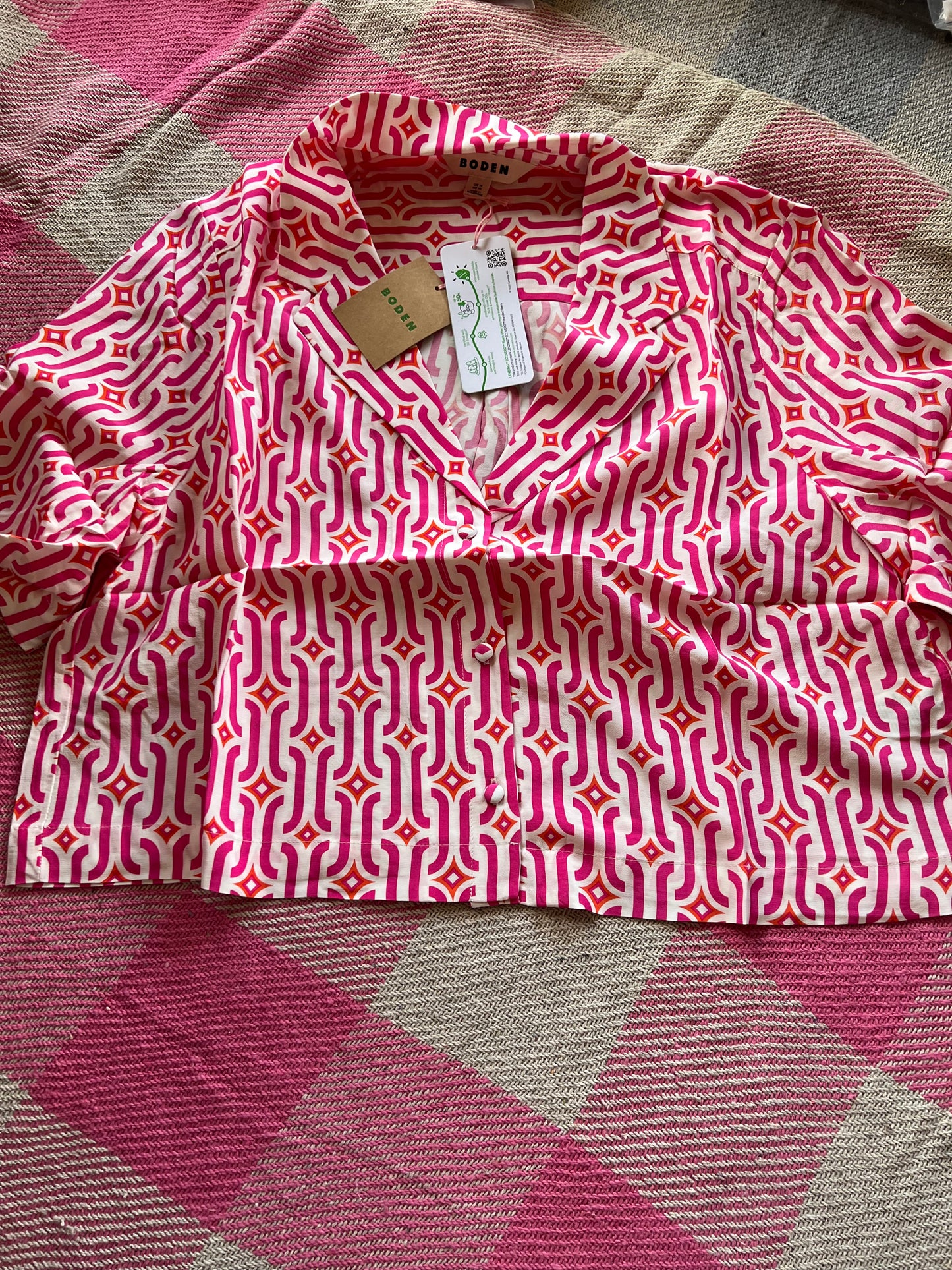 Boden Pink Crop Top