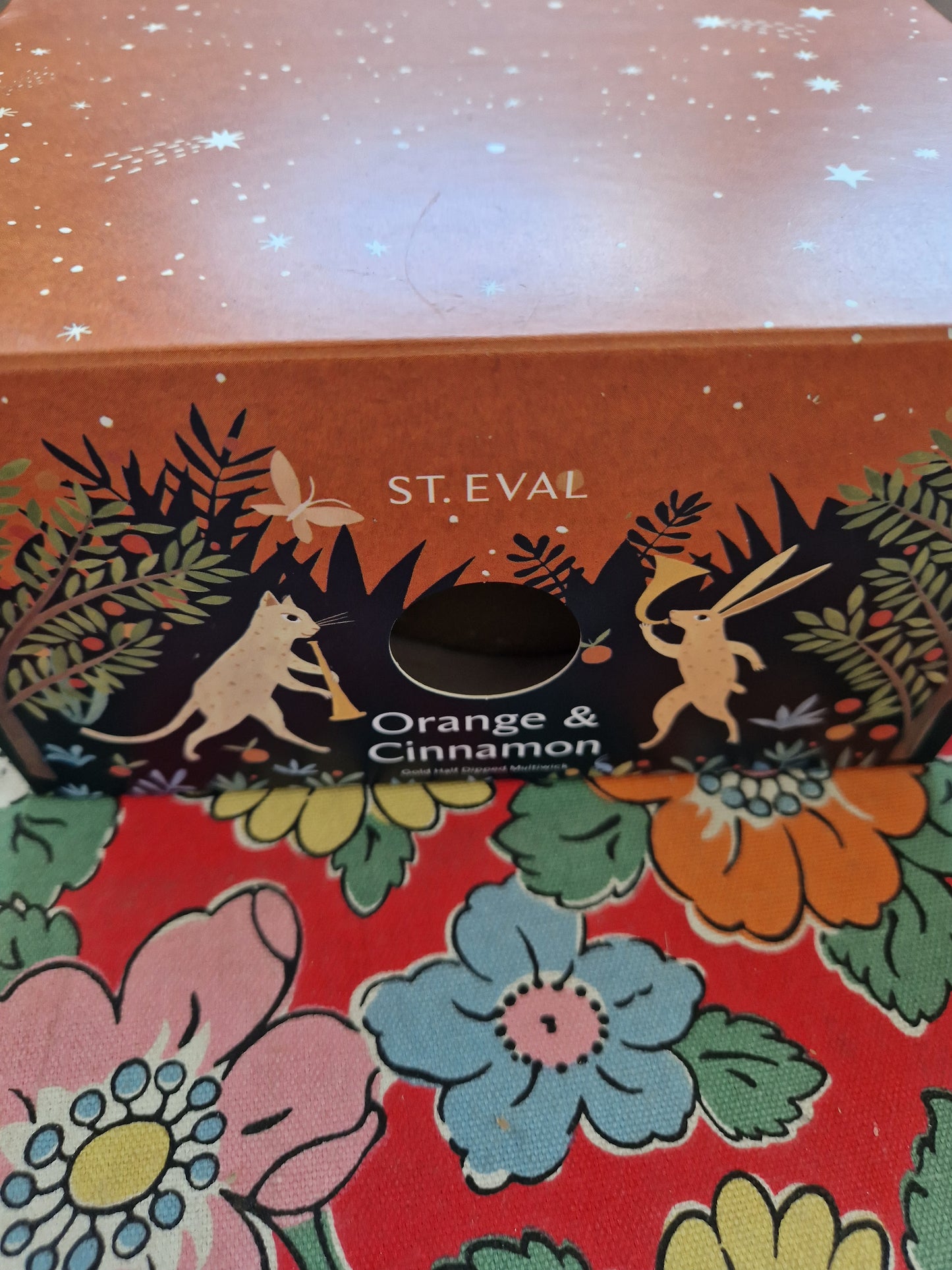 St Eval Gold Half-Dipped Multiwick Candle