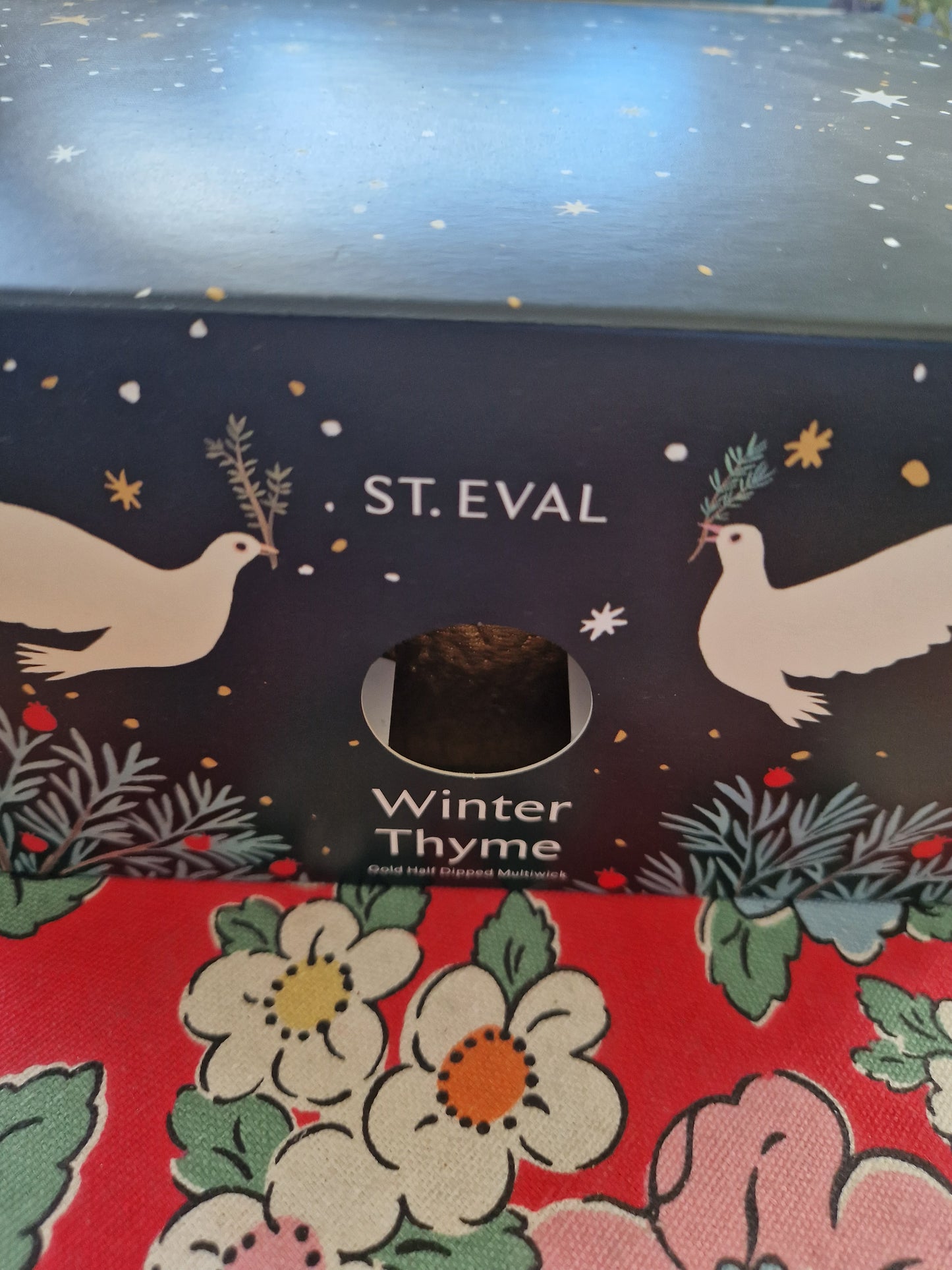 St Eval Gold Half-Dipped Multiwick Candle
