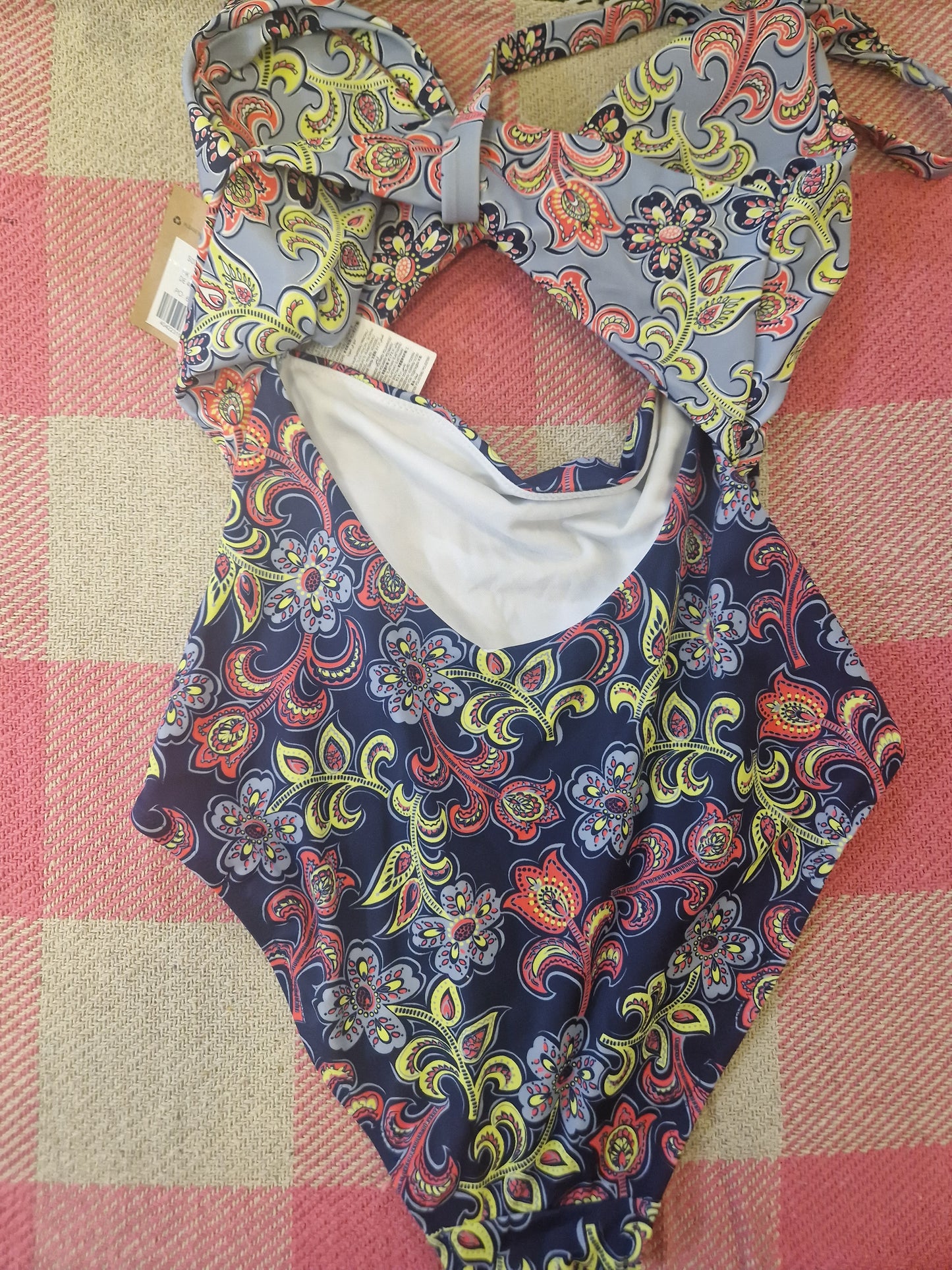 Boden Women's Swimwear Navy & Grey