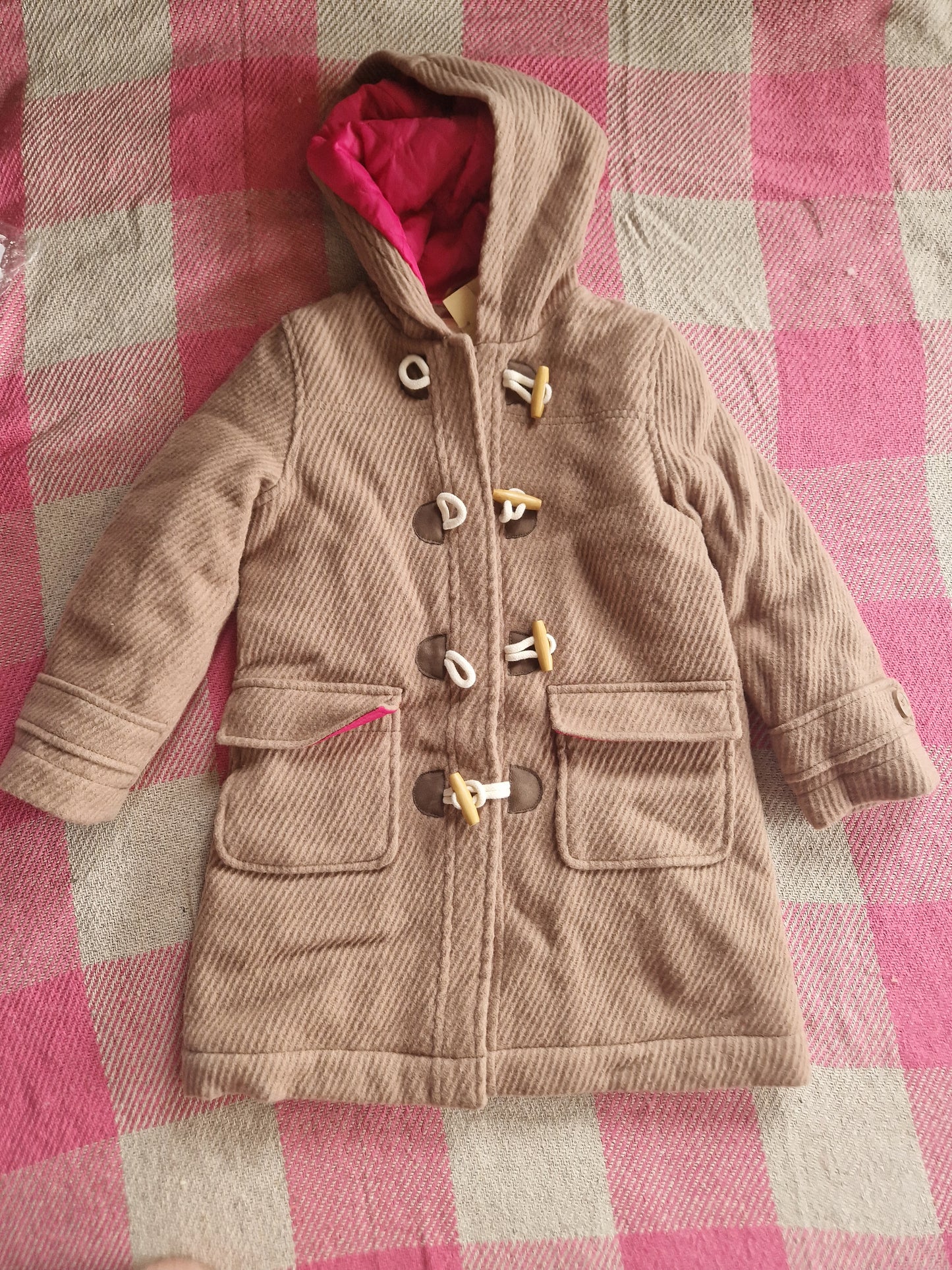 Mini Boden Beige Wool Coat