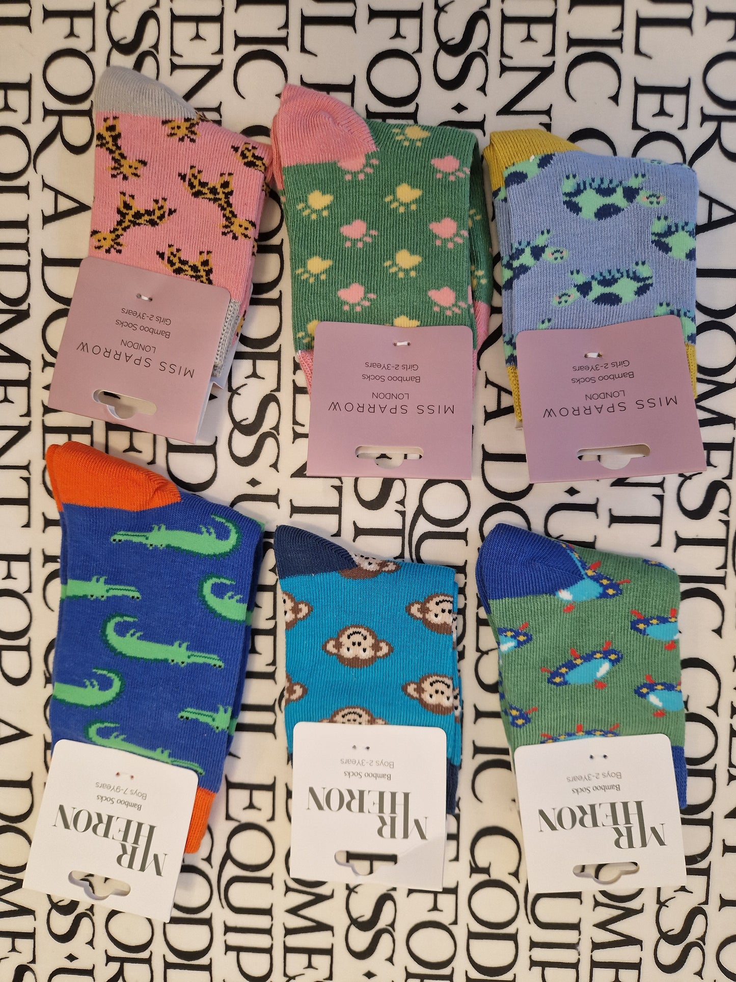 Mr Heron/ Miss Sparrow Kids Socks