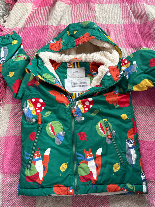 Mini Boden Fox Coat 5-6