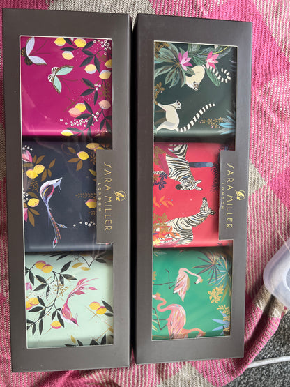Sara Miller Set of 3 Square Tin