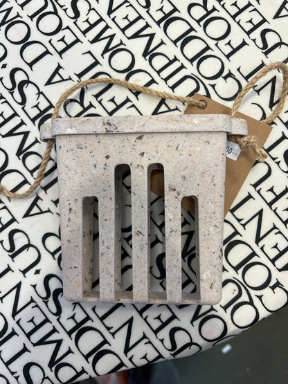 FAULTY Earthy Sustainable Suet Cake Feeder Coffee Husk