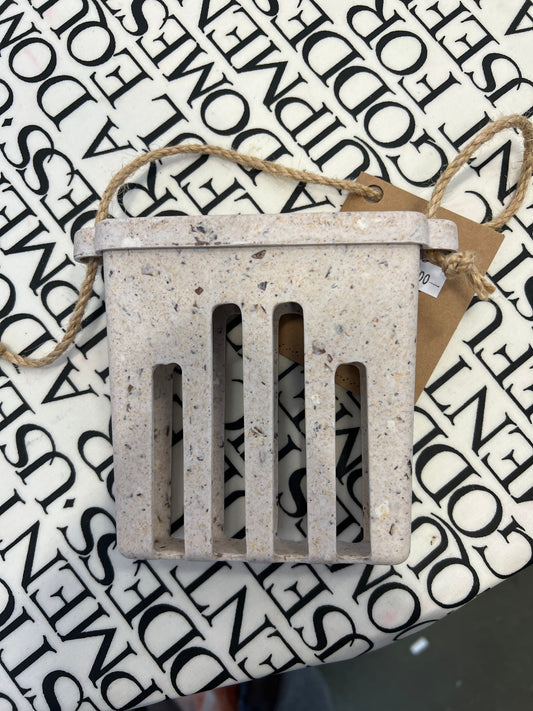 FAULTY Earthy Sustainable Suet Cake Feeder Coffee Husk
