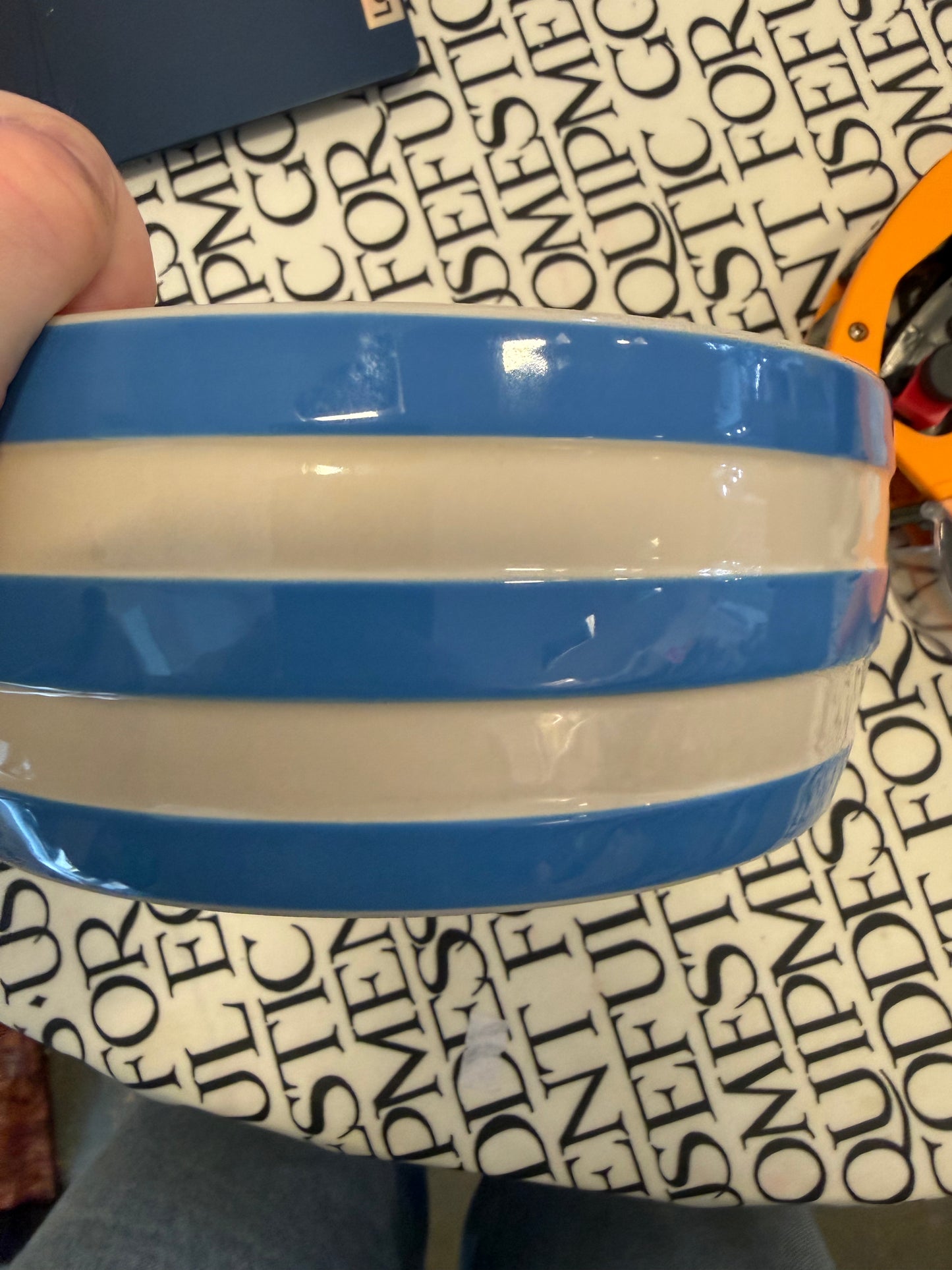 Cornishware Vegetable/Dog Bowl