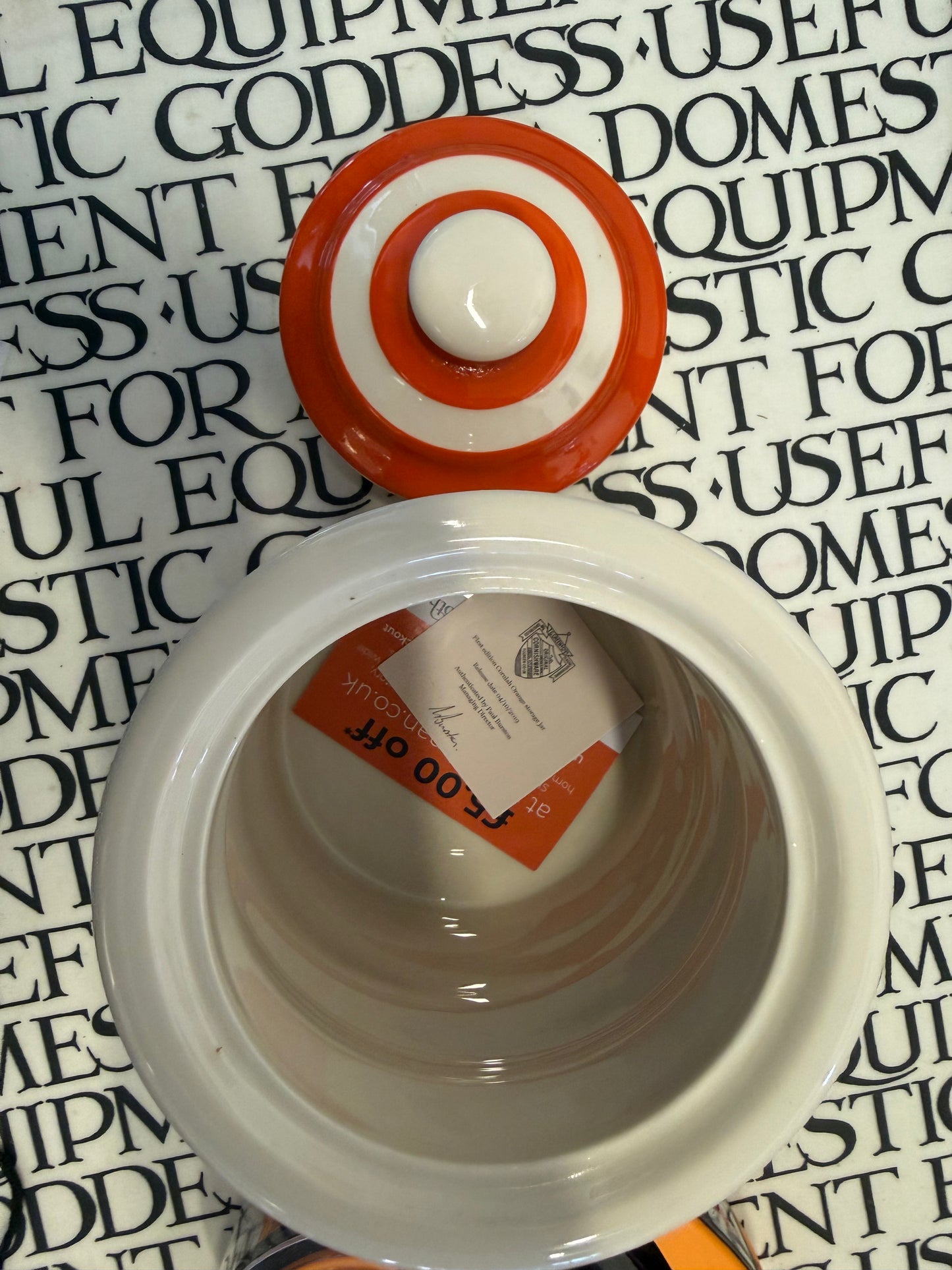 Cornishware Storage Jar