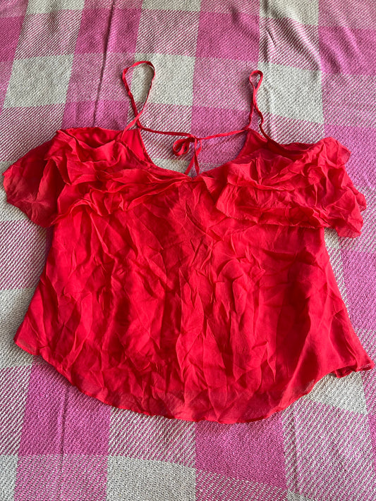 Boden Red Grace Silk Cami Top