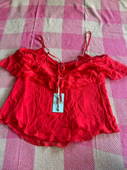Boden Red Grace Silk Cami Top