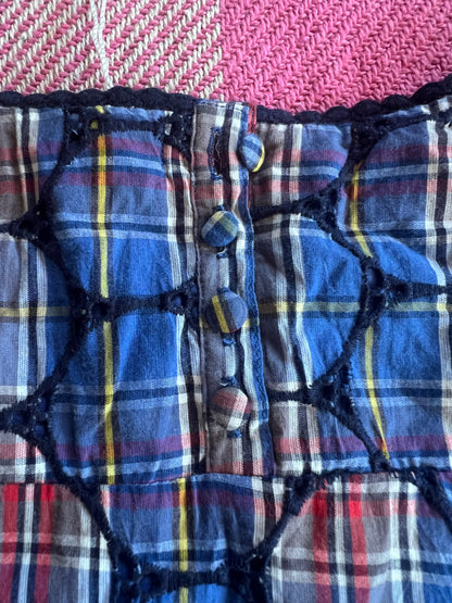 Boden Blue Tartan Top