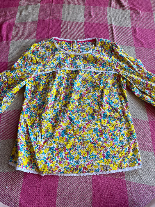 Boden Yellow Floral Top