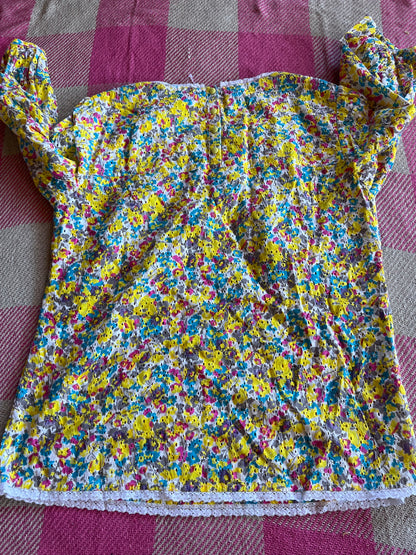 Boden Yellow Floral Top