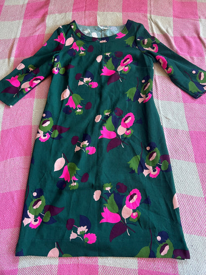 Boden Green Floral Dress