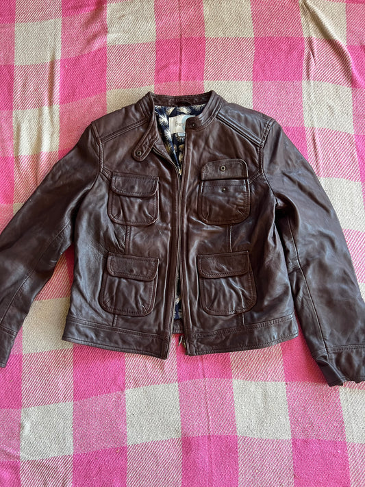 Boden Brown Leather Jacket