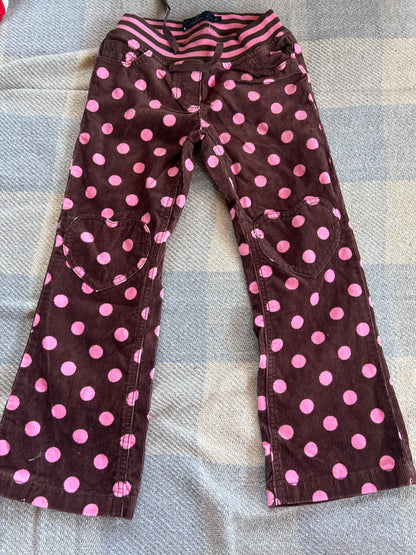 Mini Boden Brown Heart Trousers