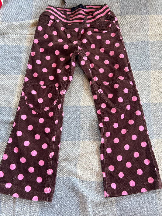 Mini Boden Brown Heart Trousers