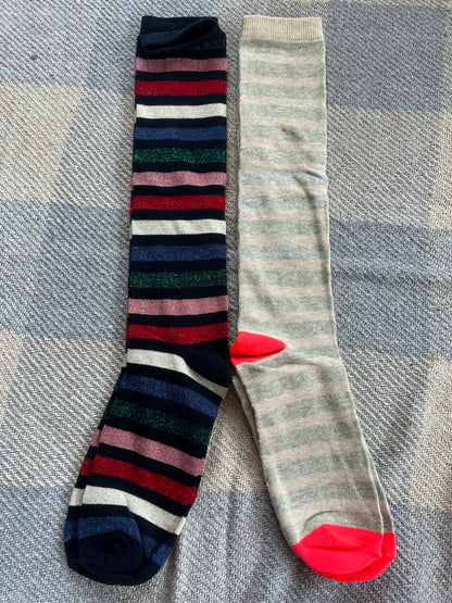 Johnnie B 2 Pack Glitter Knee High Socks