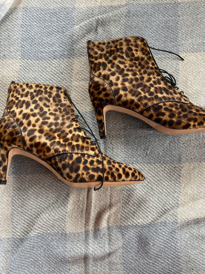 Boden Snow Leopard Alexis Heel Boots