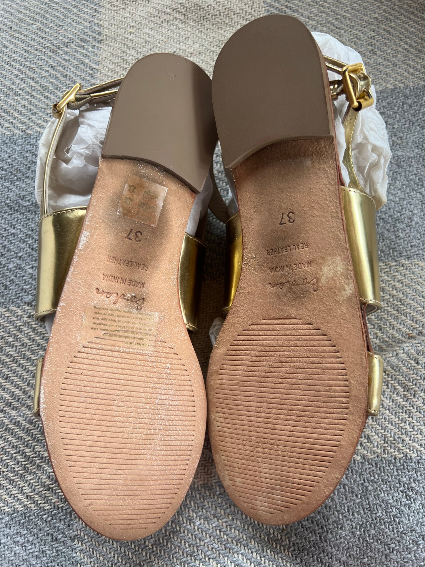 FAULTY Mini Boden Gold Sandals