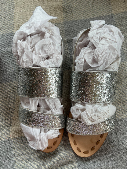 Boden Silver Sandals