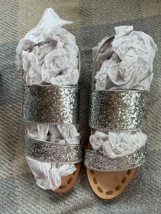 Boden Silver Sandals