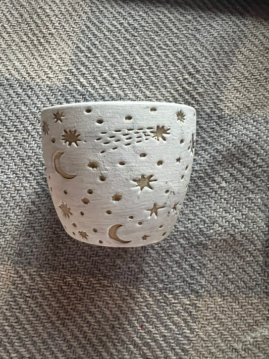 St Eval Starry Ceramic Pot Candle