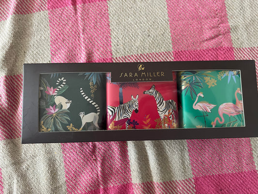Sara Miller Set of 3 Square Tin