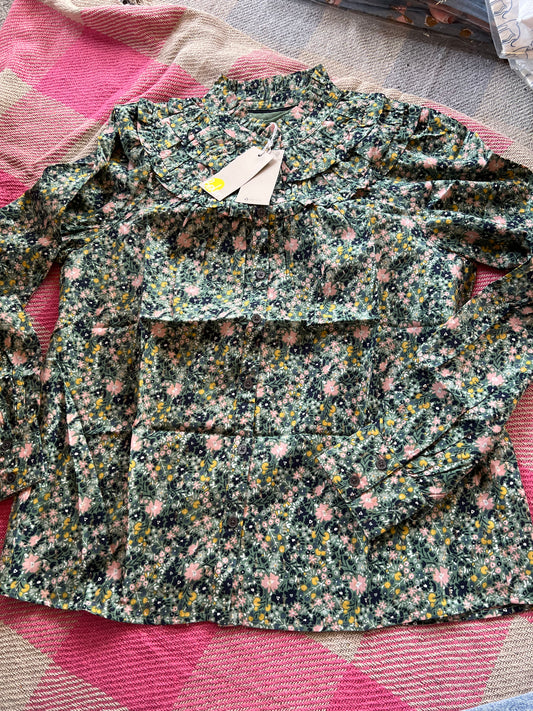 Boden Green Floral Top