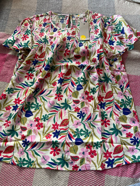Boden Light Floral Top