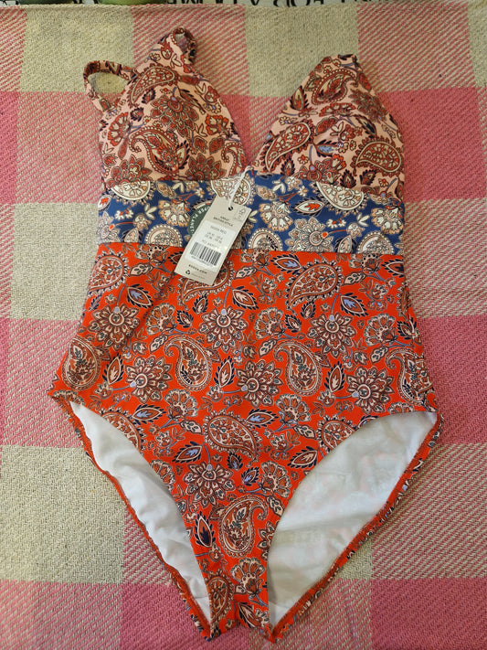 Boden Women's Swimsuit Peach & Blue